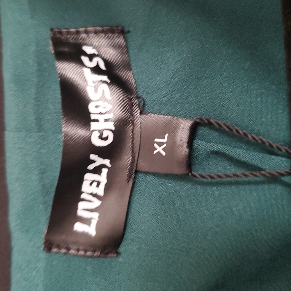 *NWT* Lively Ghosts Hunter Green Cape Coat with Black Collar - Picture 7 of 16